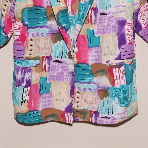 Vintage Culottes Shorts & Blazer Set Size Large Irwin Alan Made in USA - Picture 4 of 15